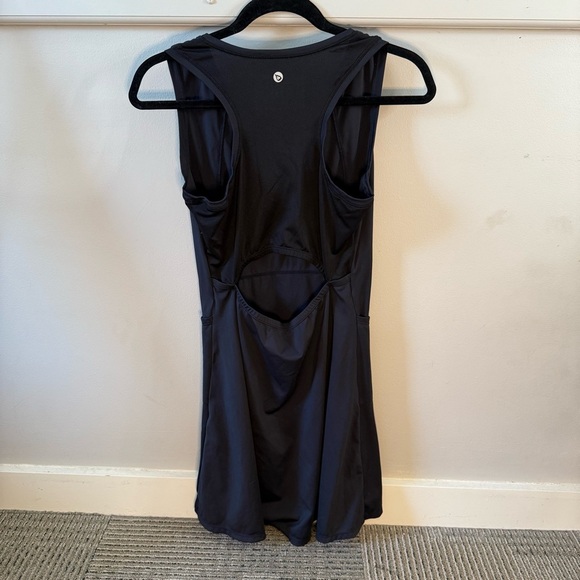 Baleaf Black Sleeveless Dress Pockets and Zip Up Neck Line Cut Out Back - Picture 3 of 5